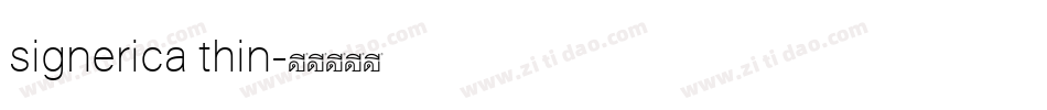 signerica thin字体转换